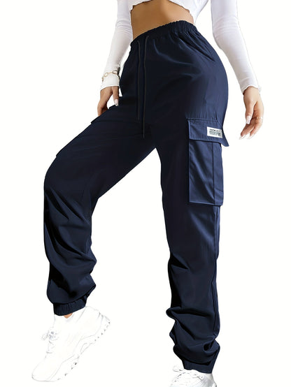 Women's Cargo Pants - Drawstring Waist With Pockets 77 detail view
