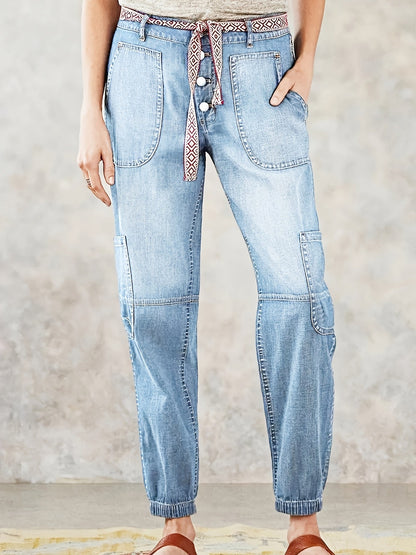 Women's Cargo Pants - Elastic Waist Regular Fit detail view