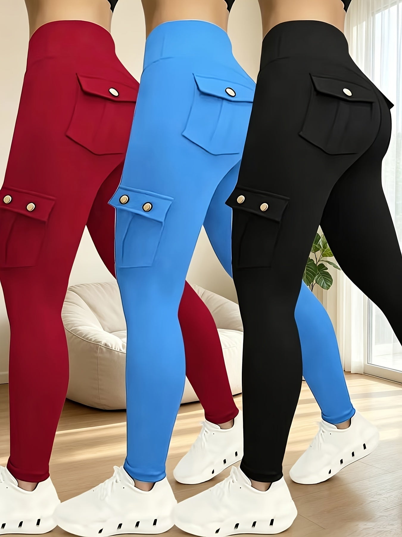 Women's Cargo Pants - High-Waist Fit – Sizes M–XXL – view 10