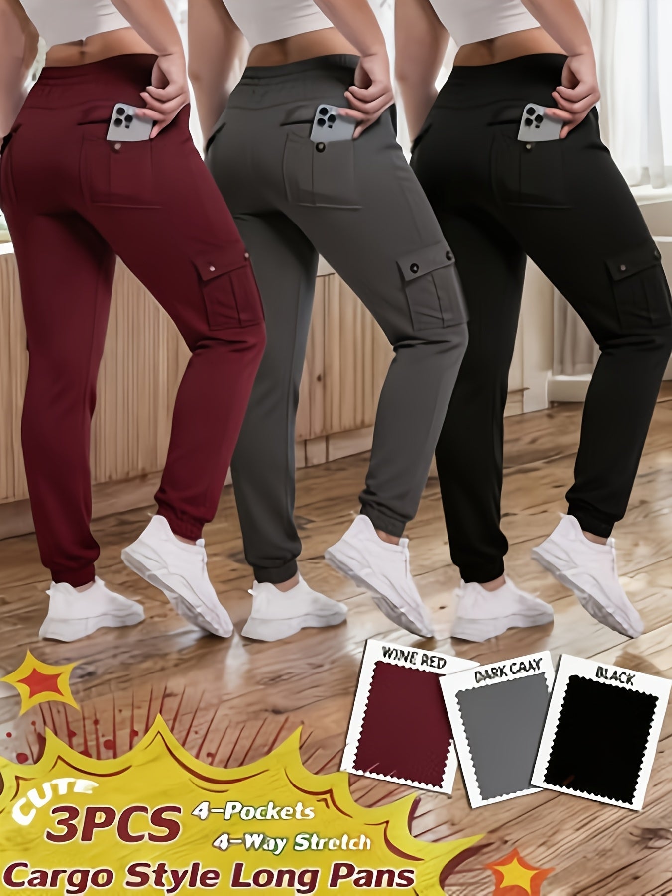 Women's Cargo Pants - High-Waist Fit – Sizes M–XXL – view 13