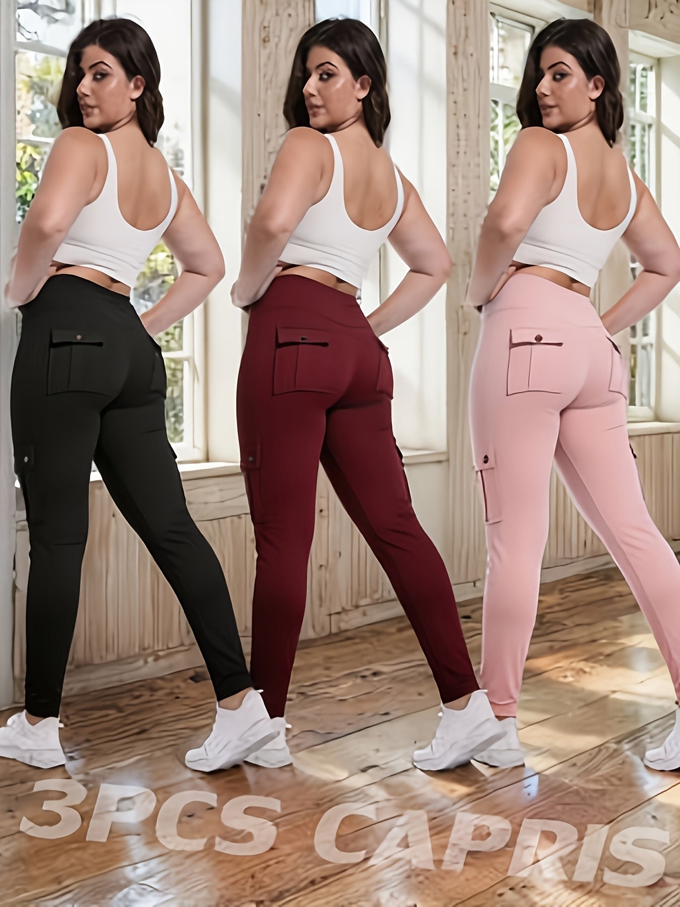 Women's Cargo Pants - High-Waist Fit – Sizes M–XXL – view 17