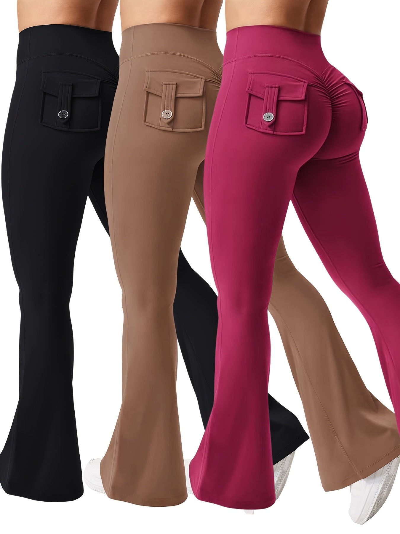 Women's Cargo Pants - High-Waist Fit – Sizes S–XL – Navy option – view 5