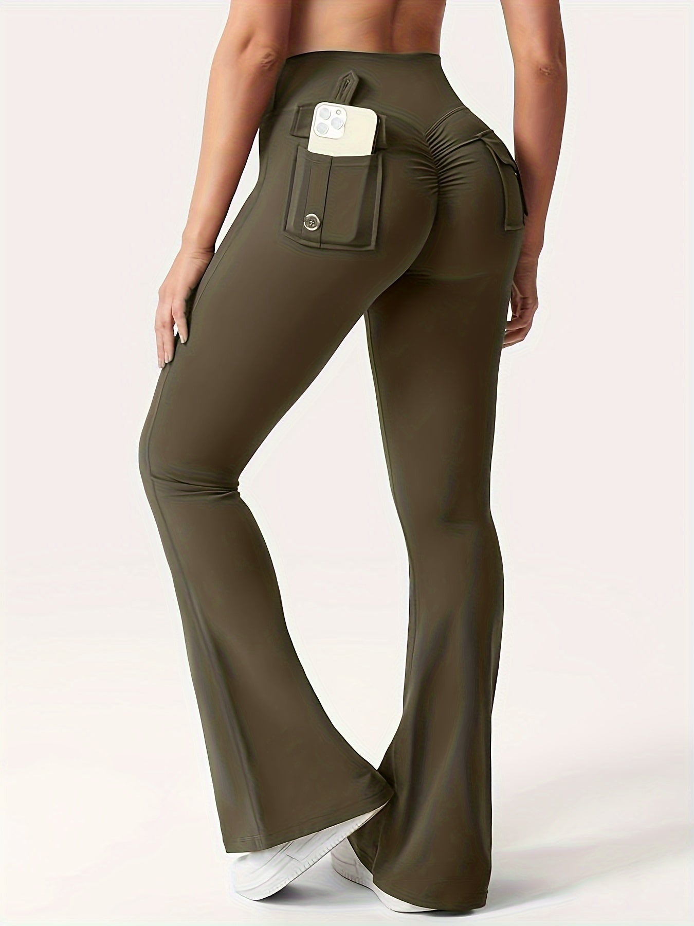 Women's Cargo Pants - High Waist Flared leg – view 14