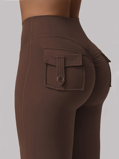 Women's Cargo Pants - High Waist Flared leg – view 26