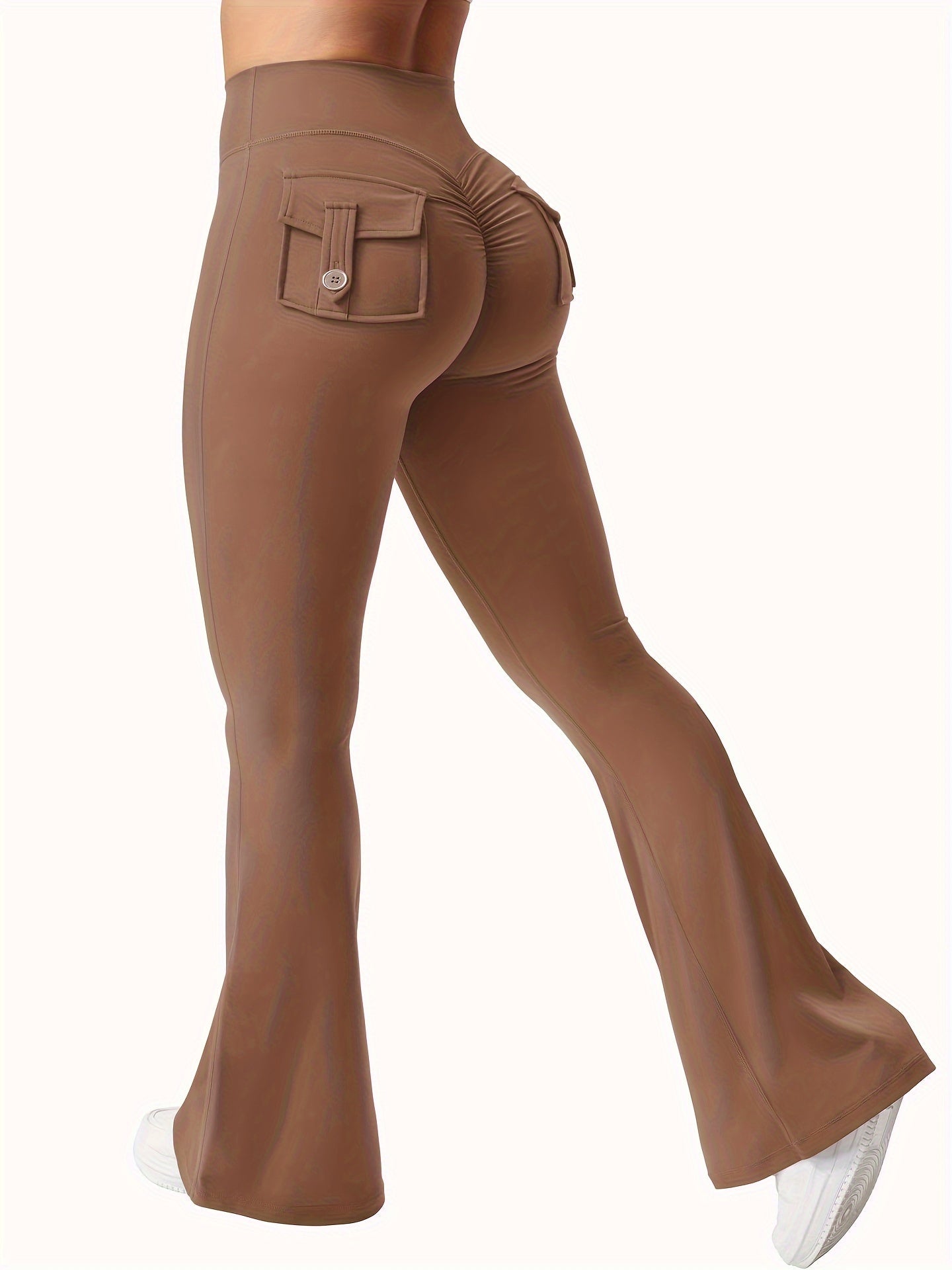 Women's Cargo Pants - High Waist Flared leg – view 31