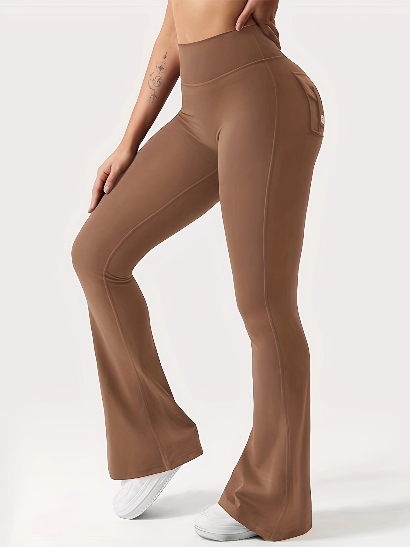 Women's Cargo Pants - High Waist Flared leg – view 34