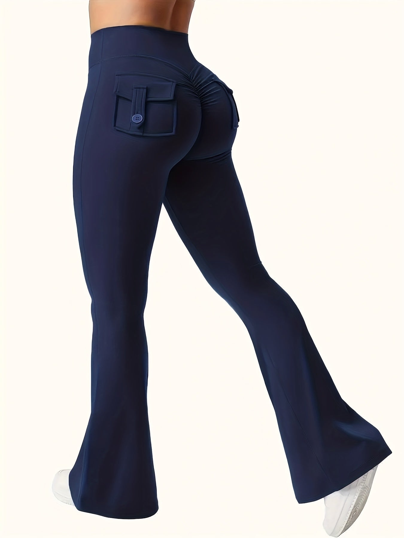 Women's Cargo Pants - High Waist Flared leg – view 35