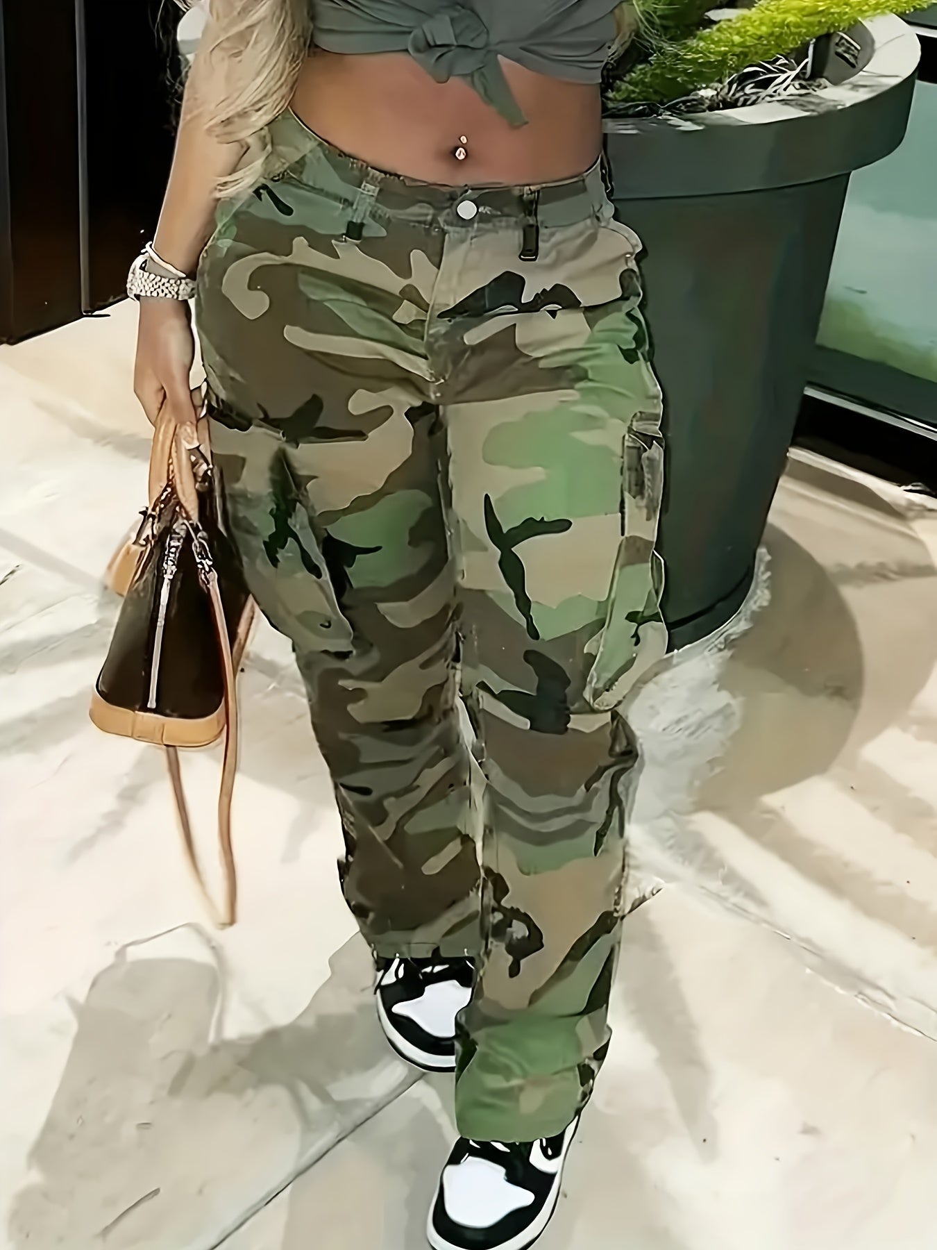 Women's Cargo Pants - High Waist Wide leg 74 – main product image