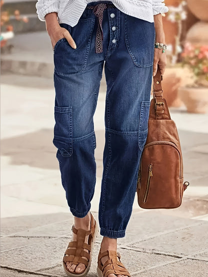 Women's Cargo Pants - Pocket Detail Regular Fit detail view
