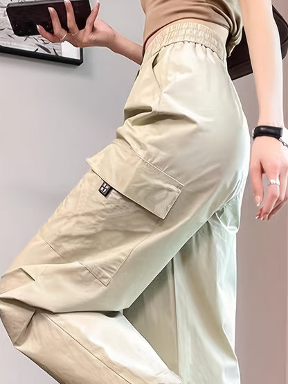 Women's Cargo Pants - Pocket Detail Wide leg 78 detail view