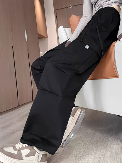 Women's Cargo Pants - Pocket Detail Wide leg 78 detail view