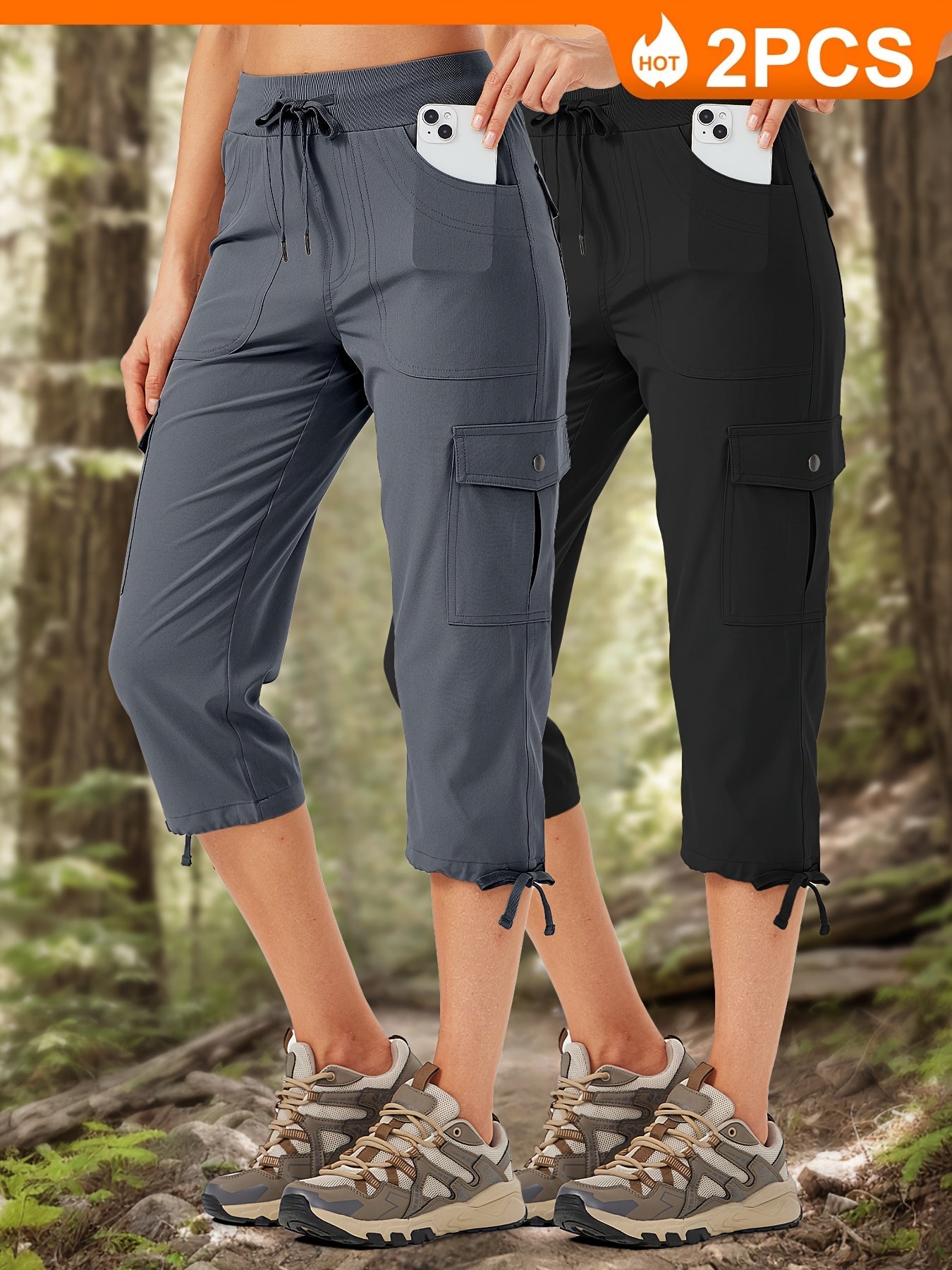 Women's Cargo Pants - Stretch Comfort – 4-Color Selection – view 8