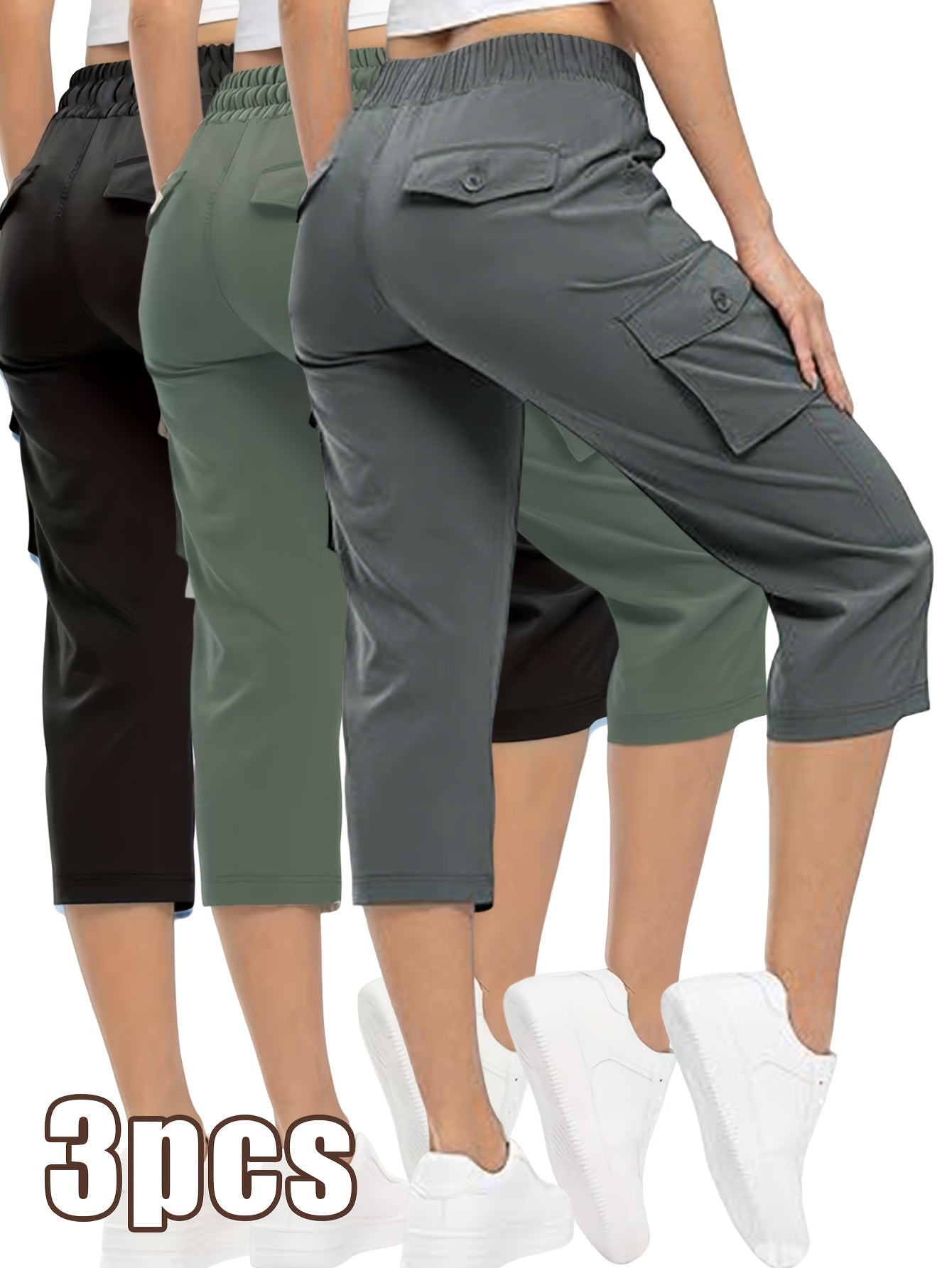 Women's Cargo Pants - Stretch Comfort – 9-Color Selection detail view