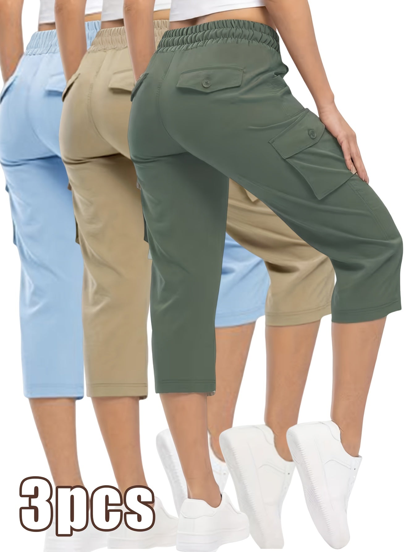 Women's Cargo Pants - Stretch Comfort – 9-Color Selection detail view
