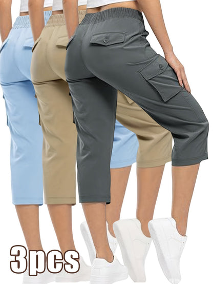 Women's Cargo Pants - Stretch Comfort – 9-Color Selection – Blue option – view 2