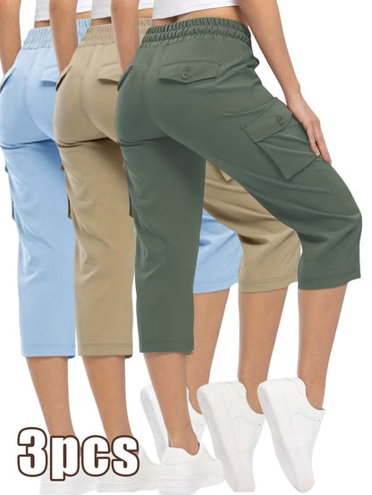 Women's Cargo Pants - Stretch Comfort – 9-Color Selection – Blue option – view 3