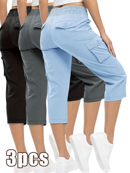 Women's Cargo Pants - Stretch Comfort – 9-Color Selection – Blue option – view 13