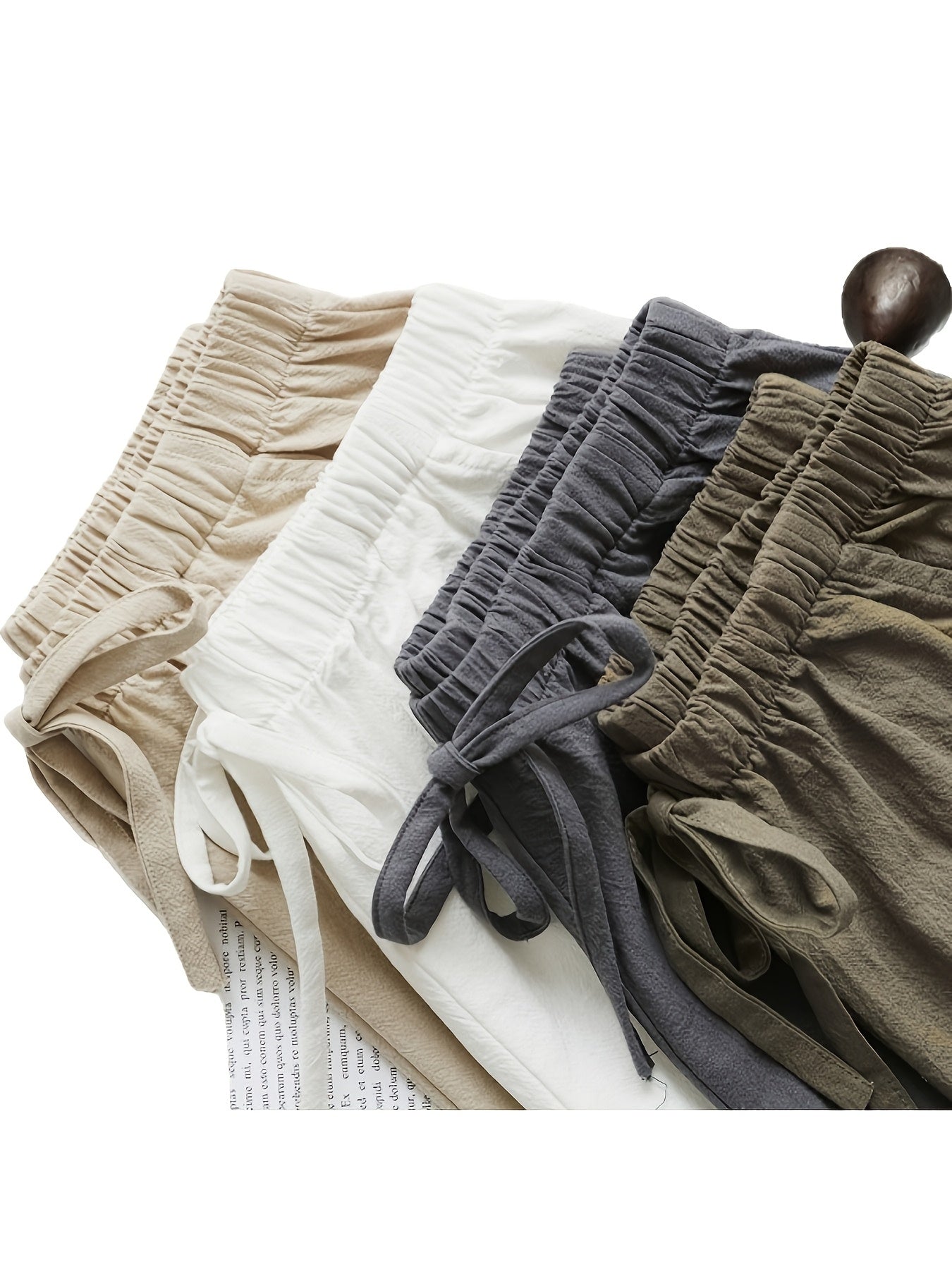Women's Cargo Shorts - Drawstring Waist With Pockets – 7pcs-Mix detail view
