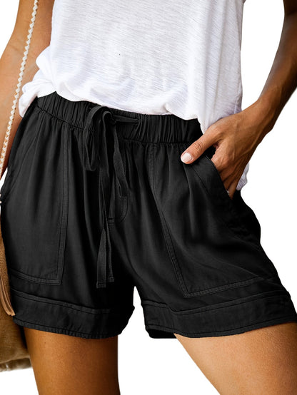 Women's Cargo Shorts - Drawstring Waist With Pockets – Sizes XXL–L – view 4