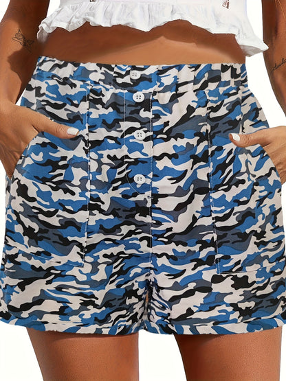 Women's Cargo Shorts - Multi Pocket – Pink / Burgundy detail view