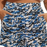 Blue And White Camouflage