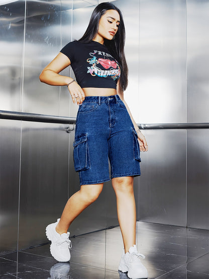 Women's Cargo Shorts - Stretch With Pockets Active Style detail view