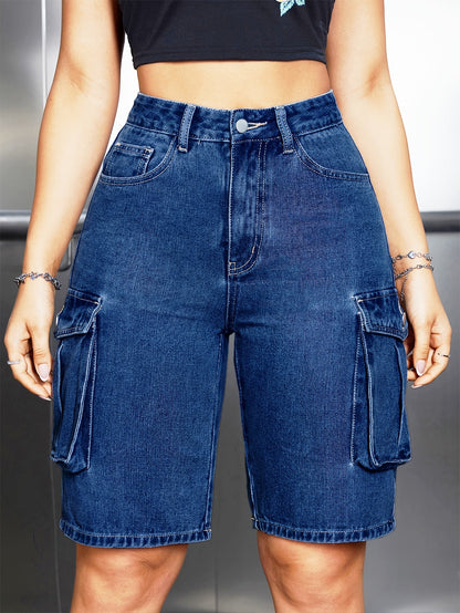 Women's Cargo Shorts - Stretch With Pockets Active Style – Blue option – main product image