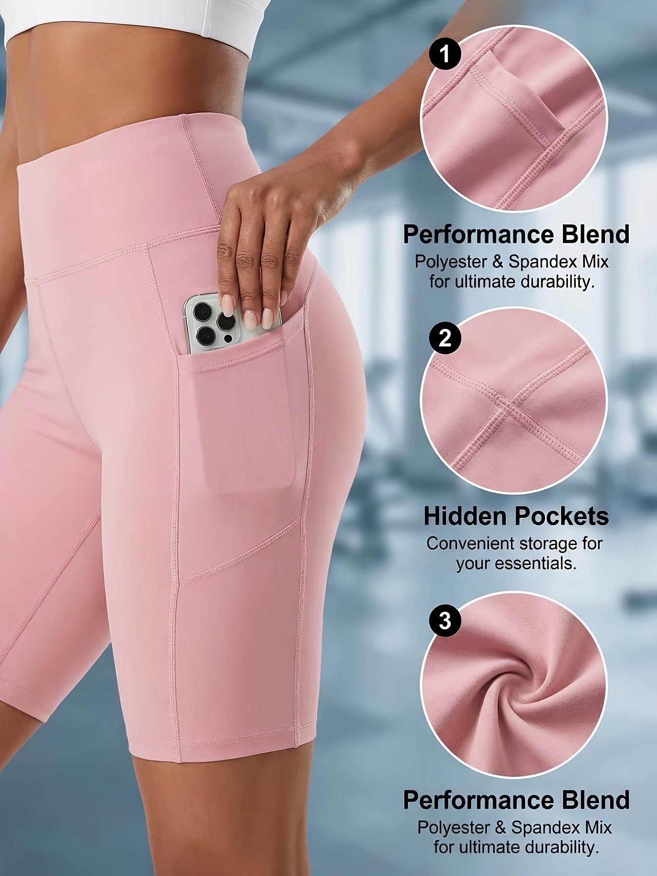 Women's Cargo Shorts - Stretch With Pockets – Colorway 28229 detail view