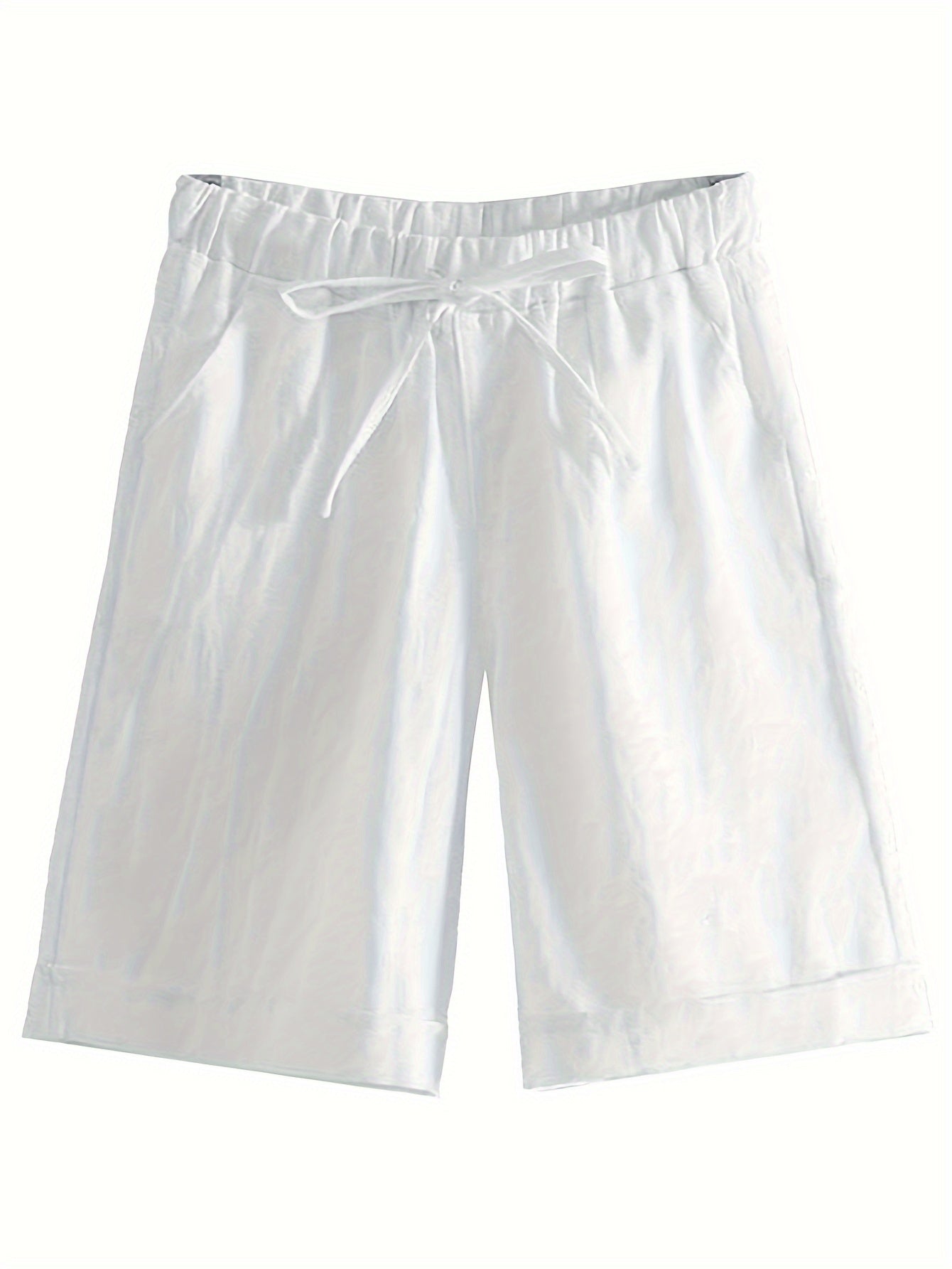 Women's Cargo Shorts - Stretch With Pockets – Navy Color / Black detail view