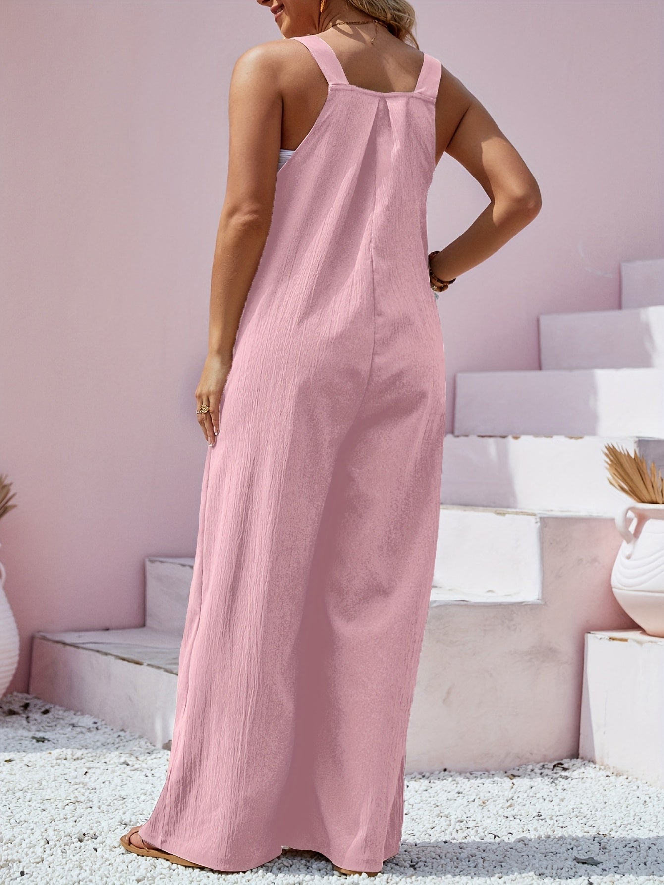 Women's Casual Jumpsuit - Button Detail Regular Fit – view 2