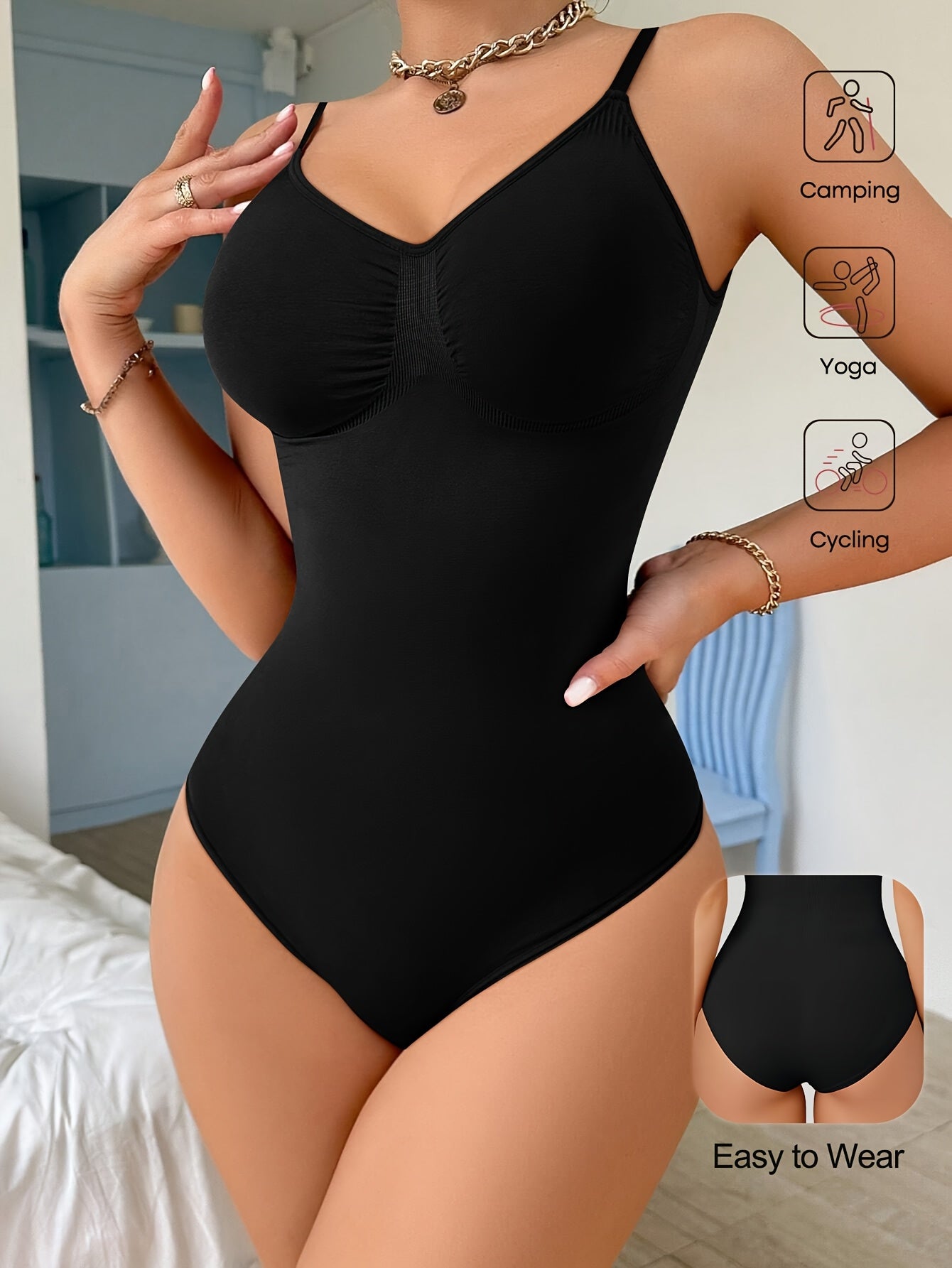 Women's Casual Jumpsuit - Easy One-Piece Silhouette – Sizes XS–L detail view