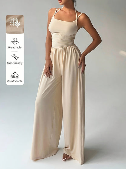 Women's Casual Jumpsuit - Full Length detail view