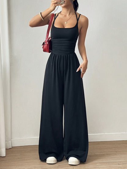 Women's Casual Jumpsuit - Full Length detail view