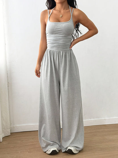 Women's Casual Jumpsuit - Full Length detail view