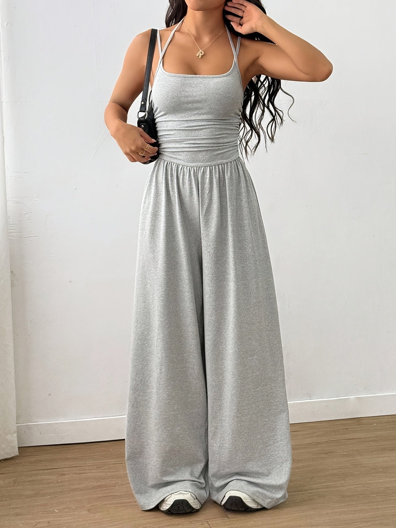 Women's Casual Jumpsuit - Full Length detail view