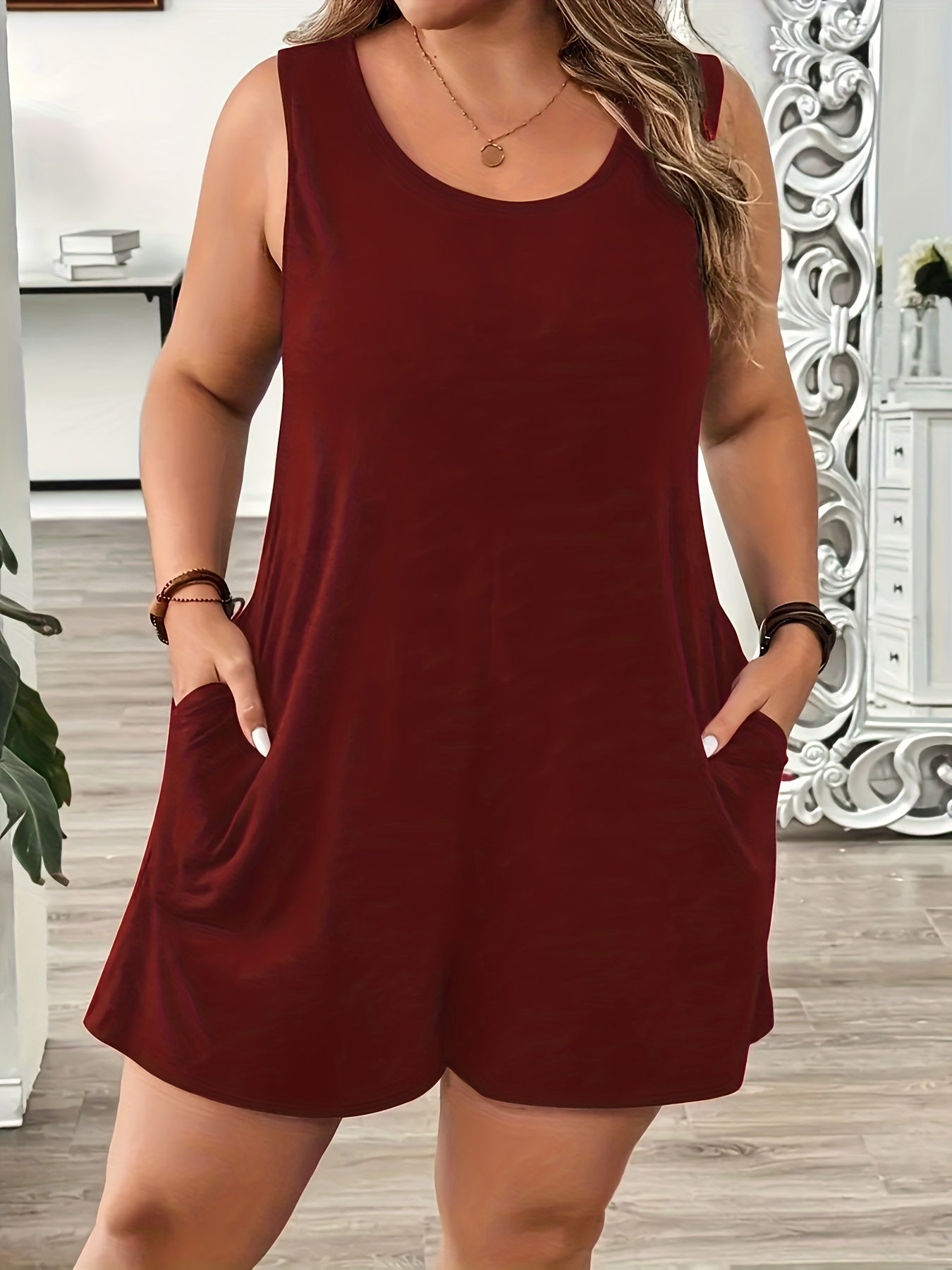 Women's Casual Jumpsuit - Pocket Detail Regular Fit detail view