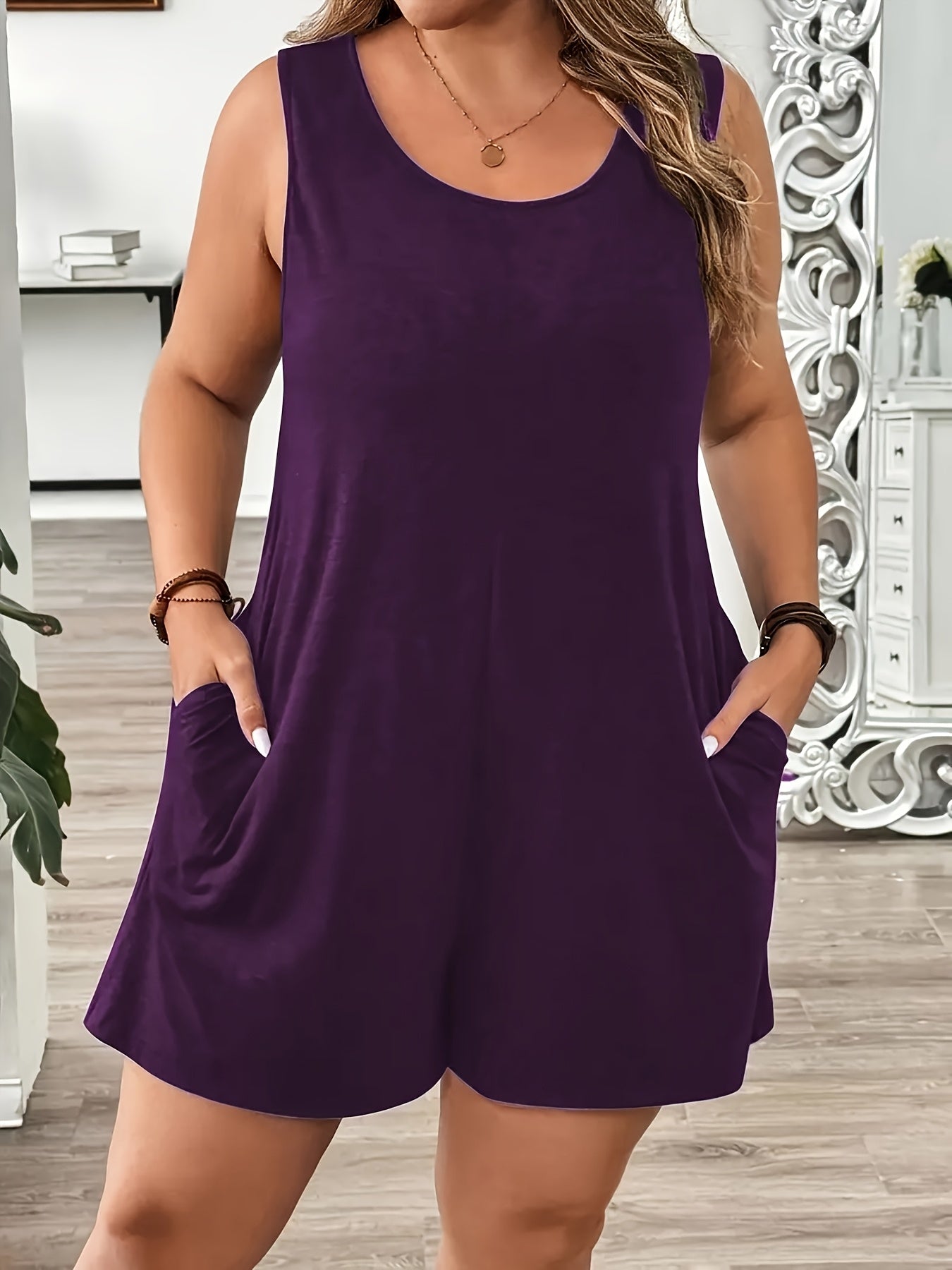 Women's Casual Jumpsuit - Pocket Detail Regular Fit detail view