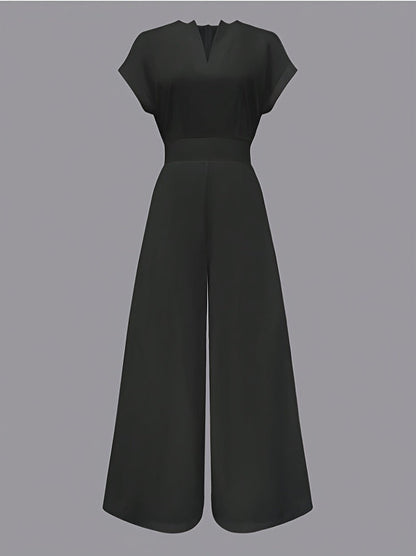 Women's Casual Jumpsuit - V-Neck Wide Leg 2 – view 6