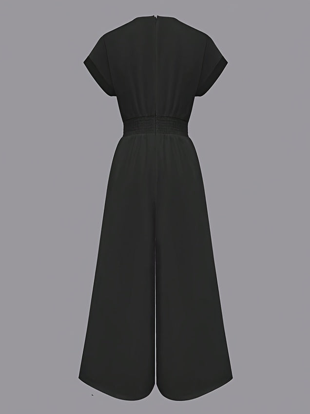 Women's Casual Jumpsuit - V-Neck Wide Leg 2 – view 7