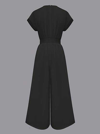 Women's Casual Jumpsuit - V-Neck Wide Leg 2 – view 7