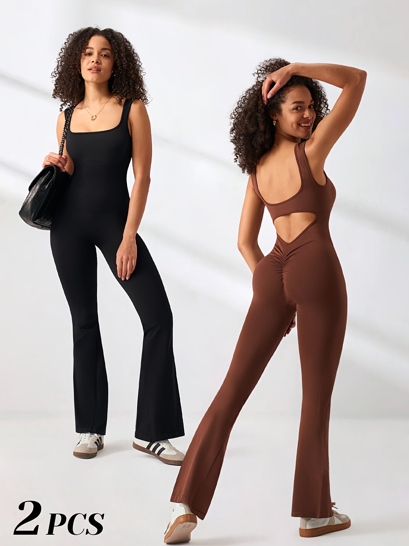 Women's Casual Jumpsuit - Wide Leg detail view