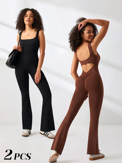 Women's Casual Jumpsuit - Wide Leg detail view