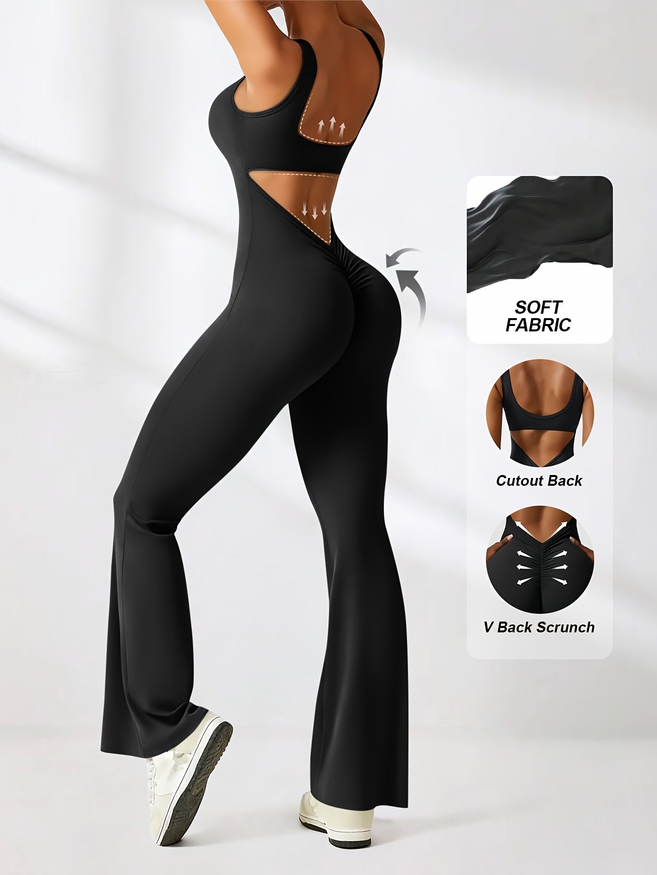 Women's Casual Jumpsuit - Wide Leg detail view