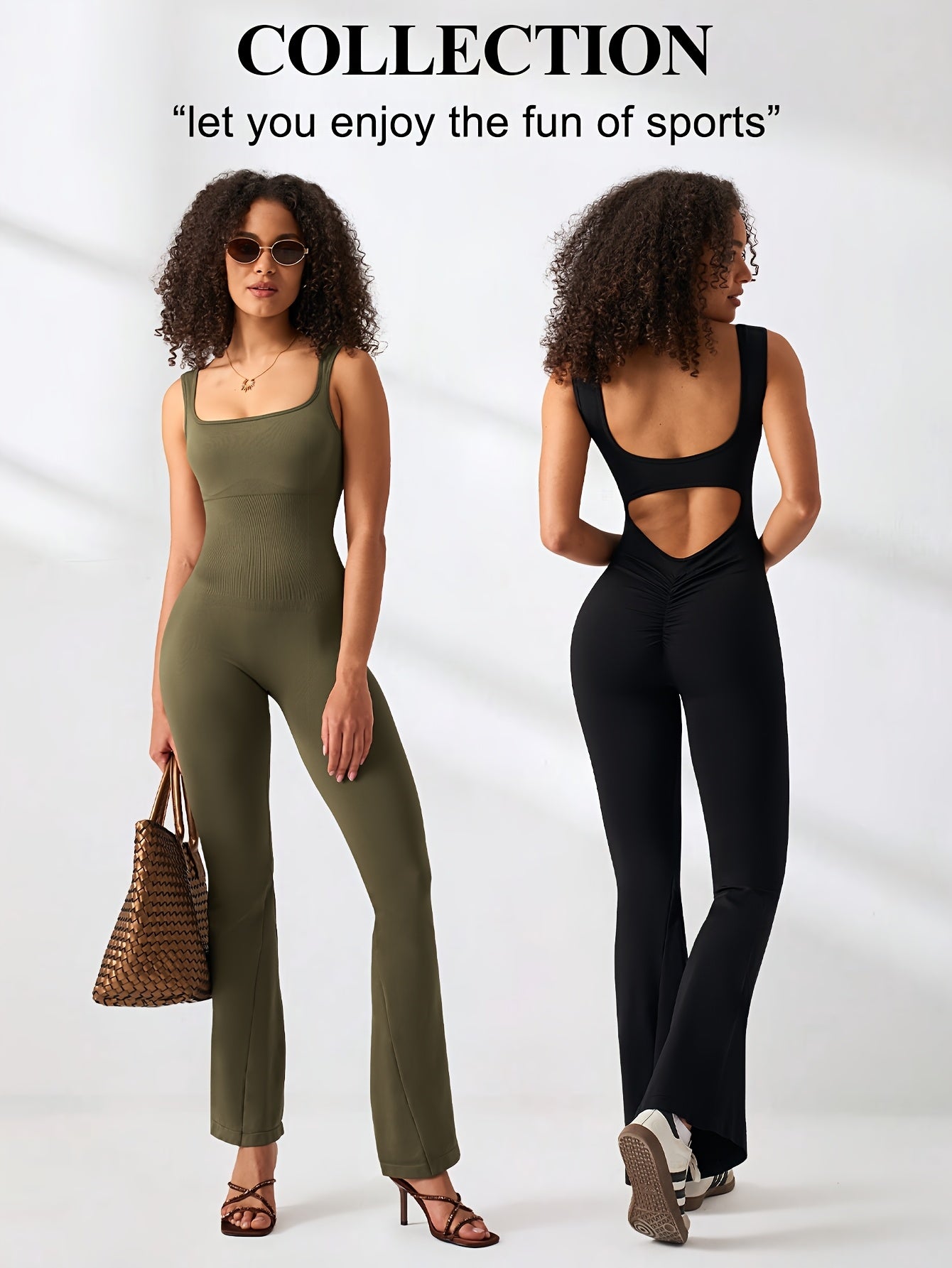 Women's Casual Jumpsuit - Wide Leg detail view