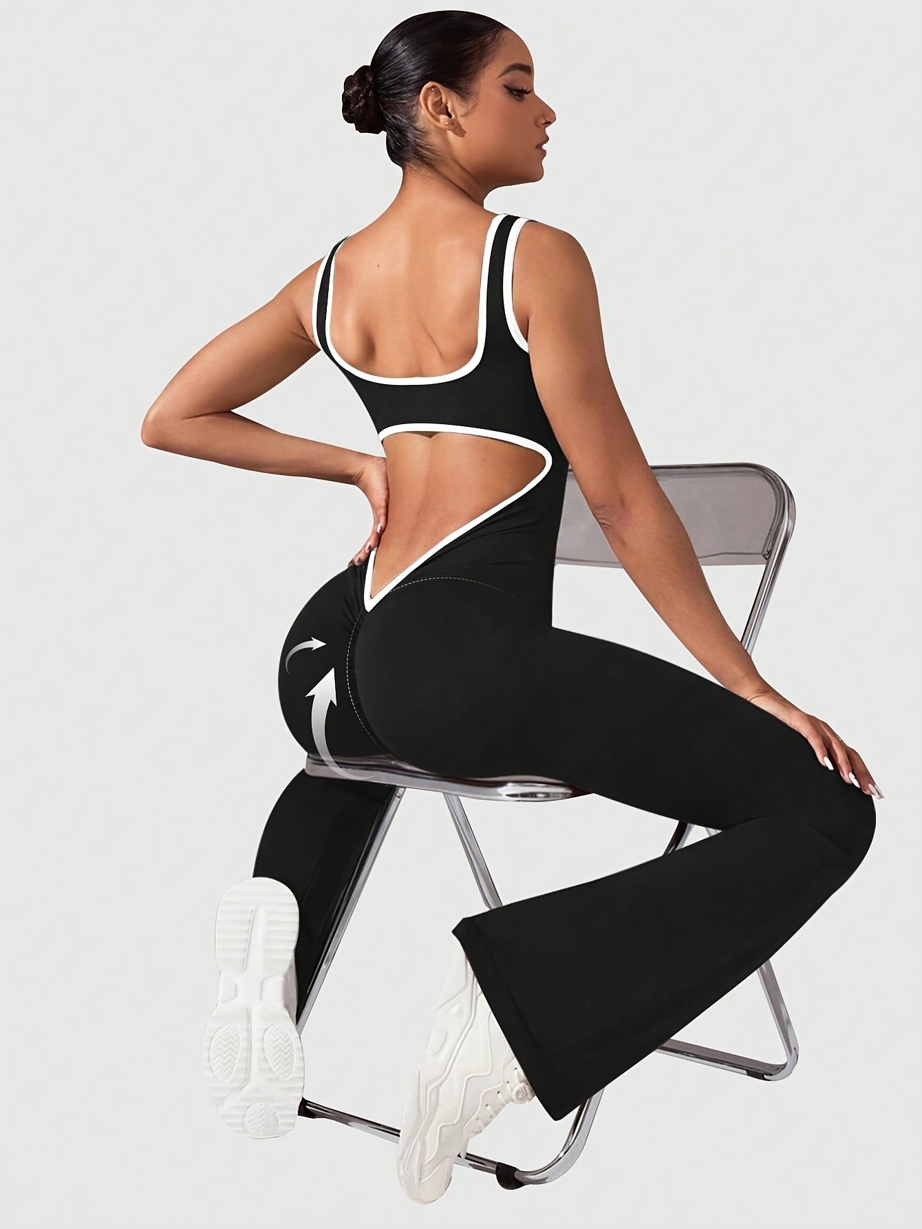 Women's Casual Jumpsuit - Wide Leg detail view