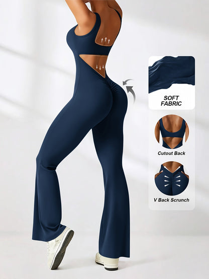 Women's Casual Jumpsuit - Wide Leg detail view