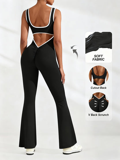 Women's Casual Jumpsuit - Wide Leg – Black option – view 4