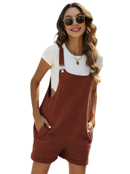 Women's Casual Jumpsuit - Wide Leg Pocket Detail 2 detail view