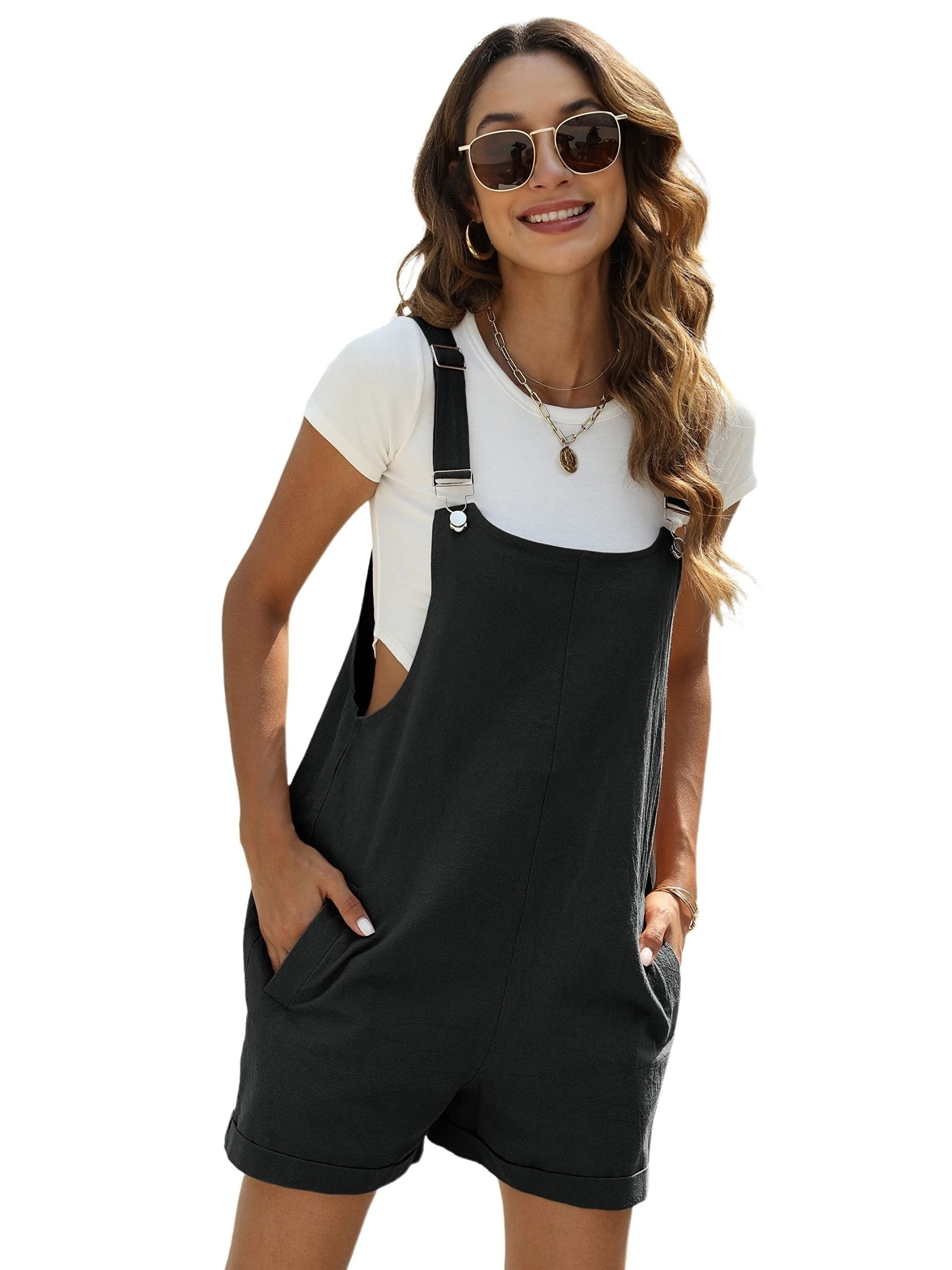 Women's Casual Jumpsuit - Wide Leg Pocket Detail 2 detail view