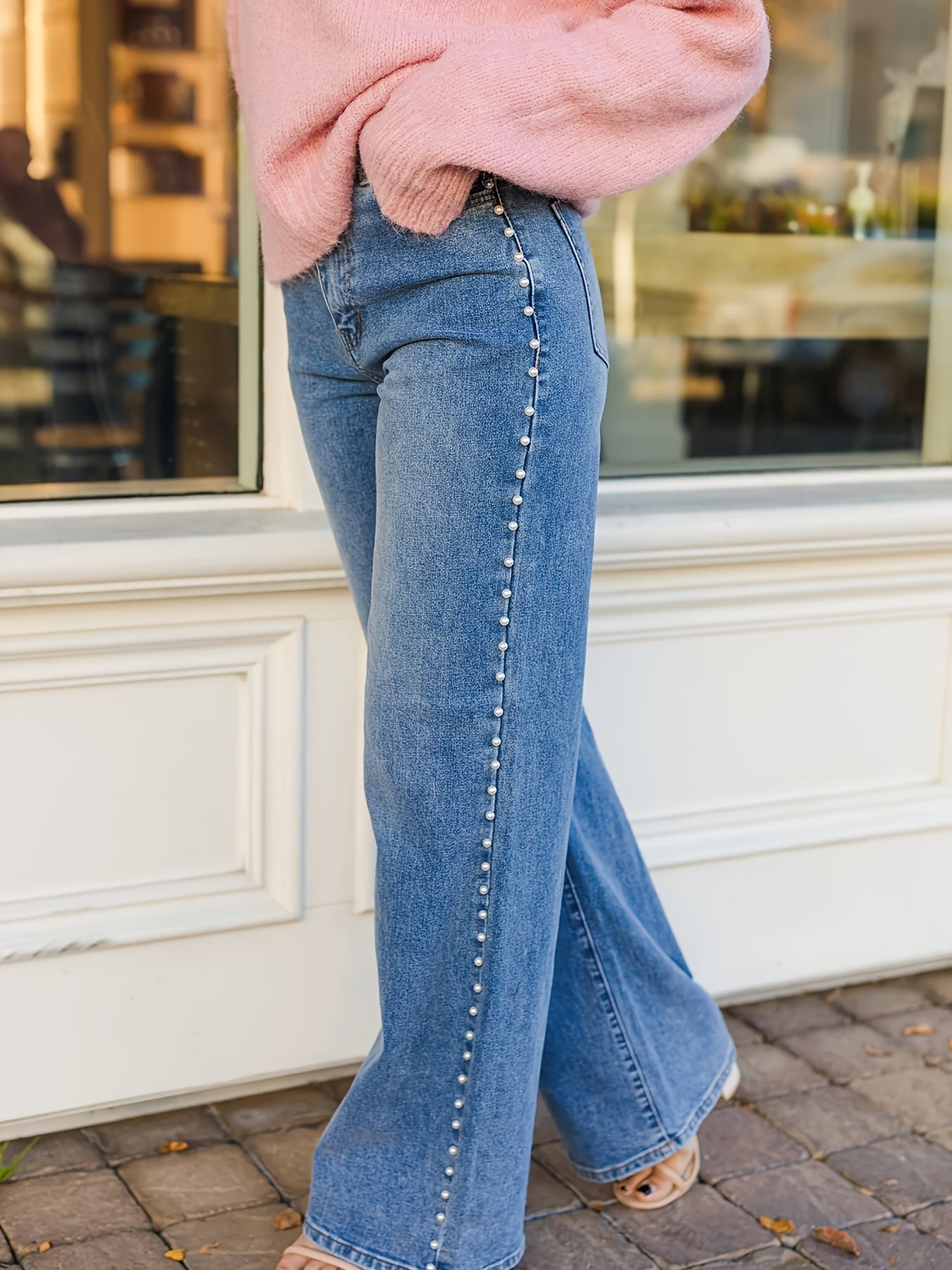 Women's Casual Pants – Blue detail view